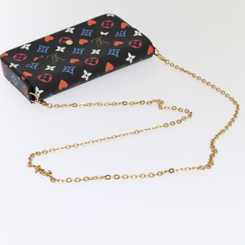 Louis Vuitton Monogram Game On Felicie Clutch Bag Black M80232  93736S - Image 6