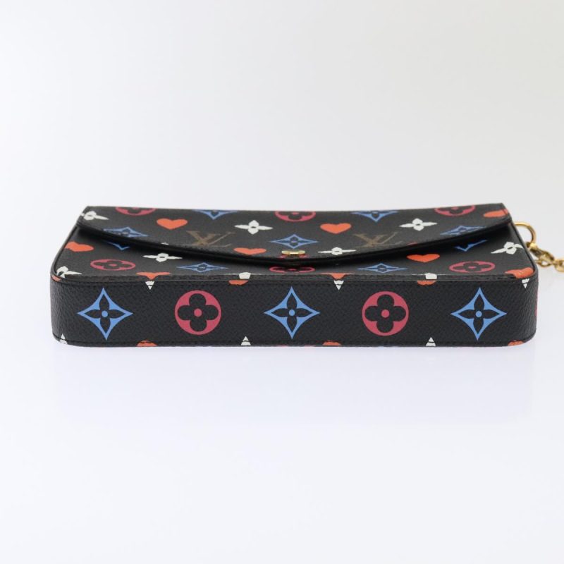 Louis Vuitton Monogram Game On Felicie Clutch Bag Black M80232  93736S - Image 8