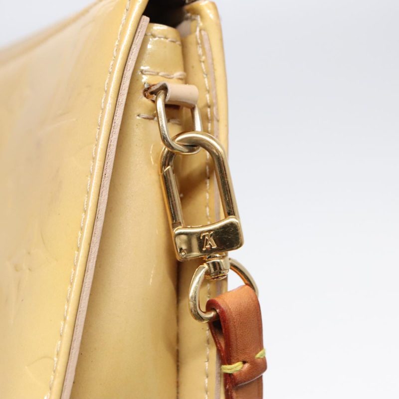 Louis Vuitton Monogram Vernis Lexington Pouch Beige M91010 Auth 93915 - Image 9