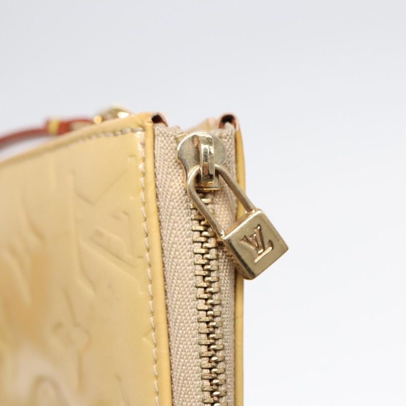 Louis Vuitton Monogram Vernis Lexington Pouch Beige M91010 Auth 93915 - Image 10