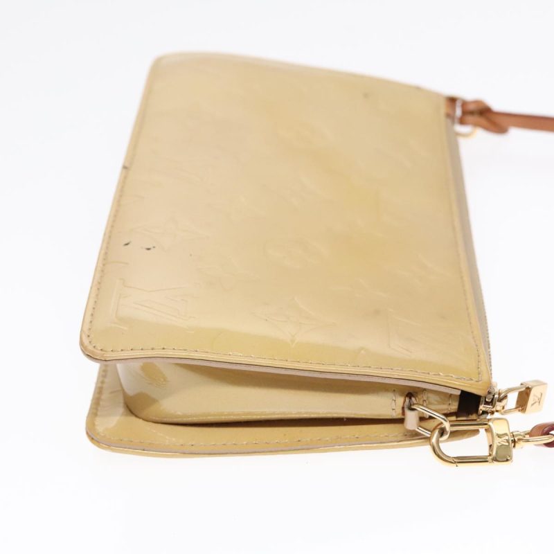 Louis Vuitton Monogram Vernis Lexington Pouch Beige M91010 Auth 93915 - Image 3