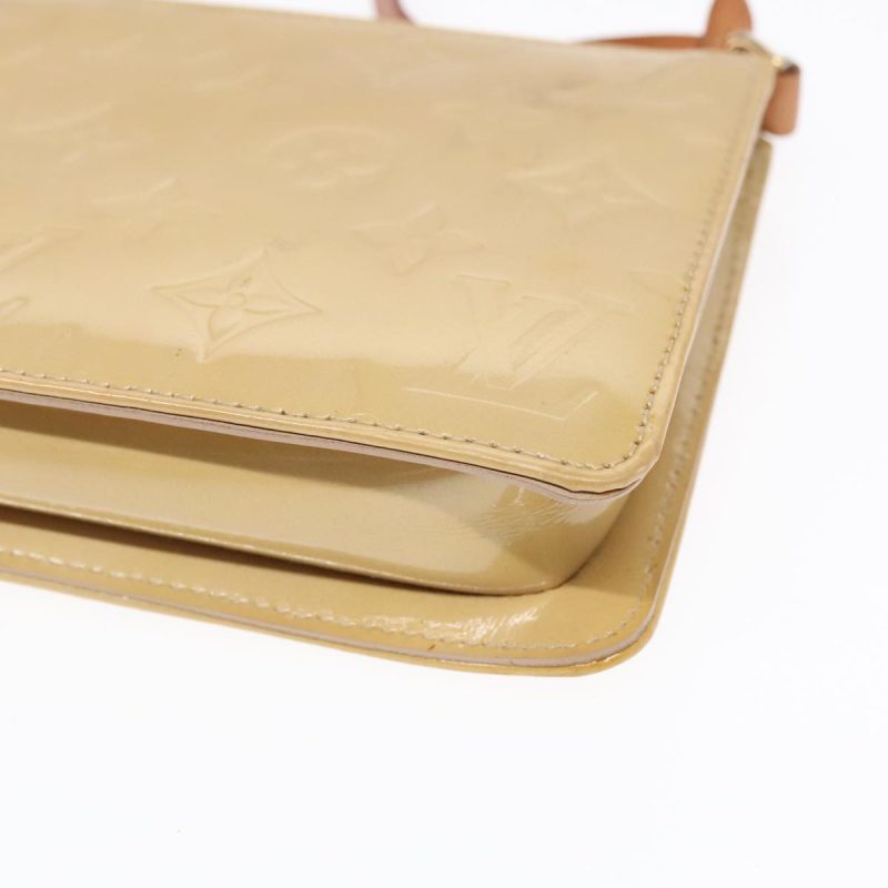 Louis Vuitton Monogram Vernis Lexington Pouch Beige M91010 Auth 93915 - Image 8