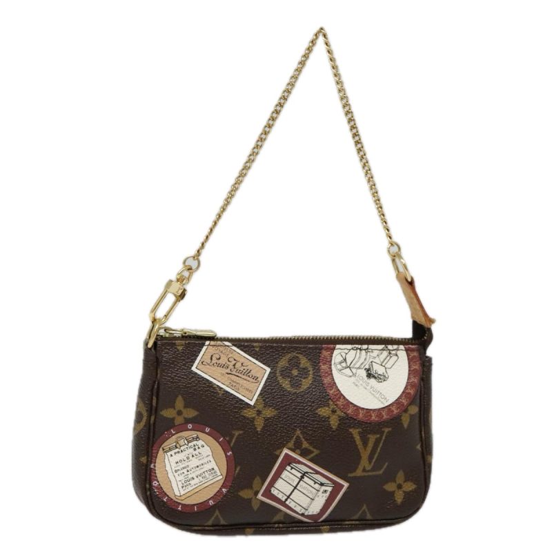 Louis Vuitton Monogram Patch Mini Pochette Accessoires Pouch M95804 Auth 93945