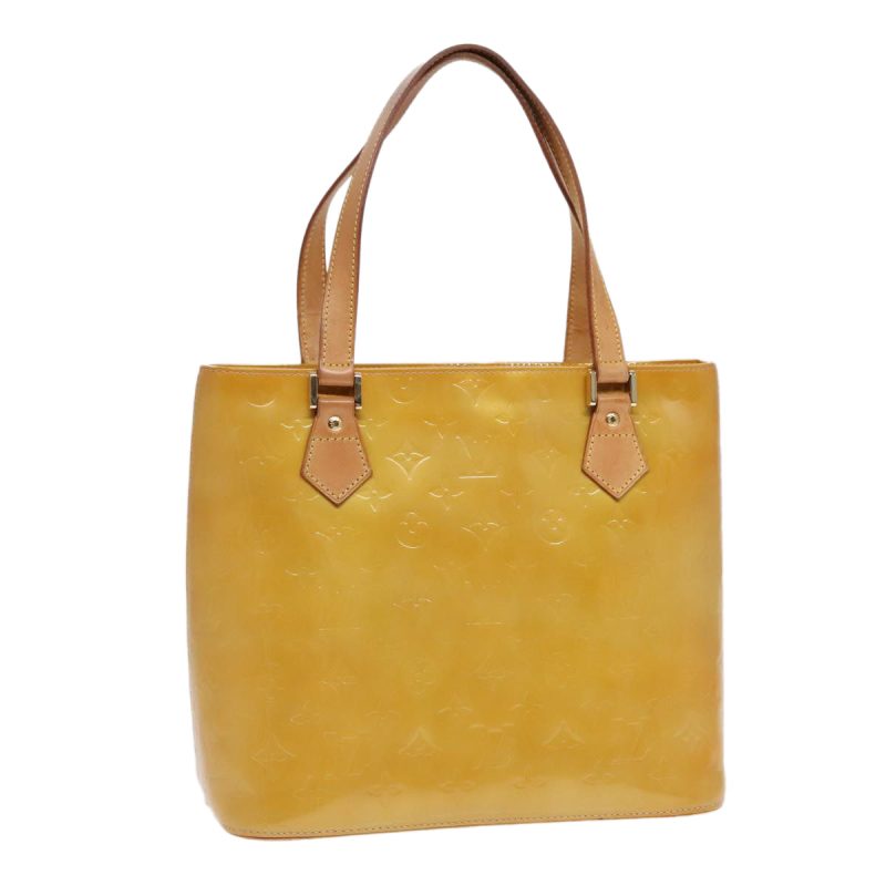 Louis Vuitton Monogram Vernis Houston Hand Bag Beige M91004  93972