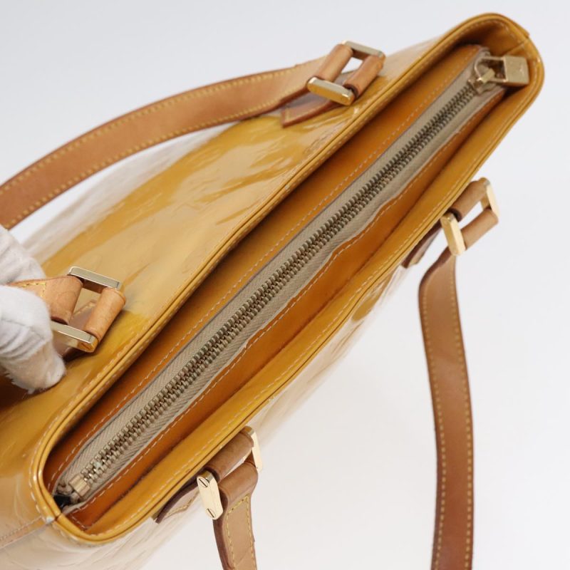 Louis Vuitton Monogram Vernis Houston Hand Bag Beige M91004  93972 - Image 6