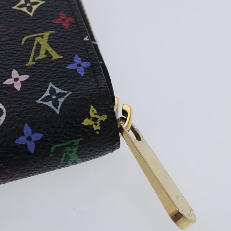 Louis Vuitton Monogram Multicolor Zippy Wallet Black M60243  94121 - Image 7
