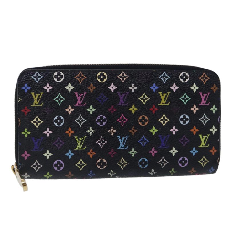 Louis Vuitton Monogram Multicolor Zippy Wallet Black M60243  94121