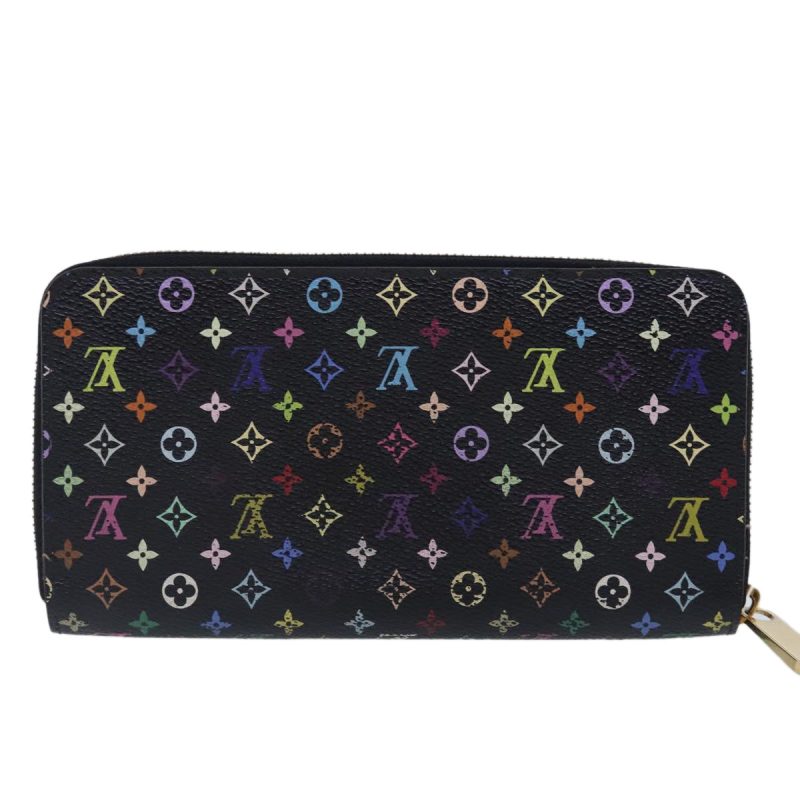 Louis Vuitton Monogram Multicolor Zippy Wallet Black M60243  94121 - Image 2