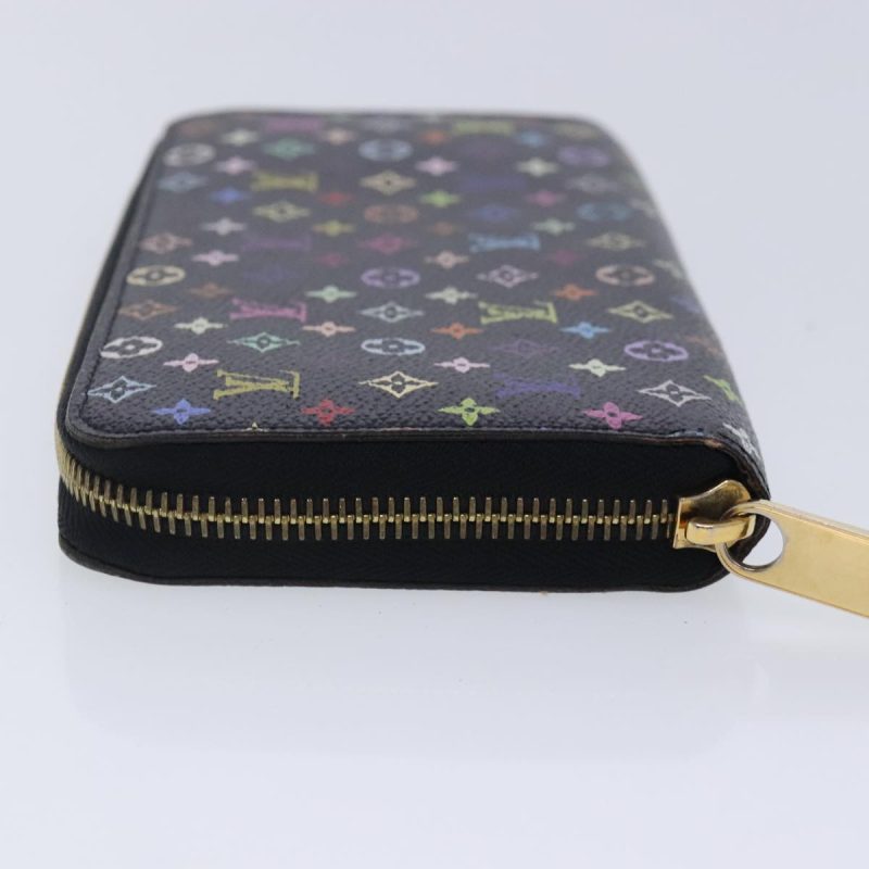 Louis Vuitton Monogram Multicolor Zippy Wallet Black M60243  94121 - Image 3