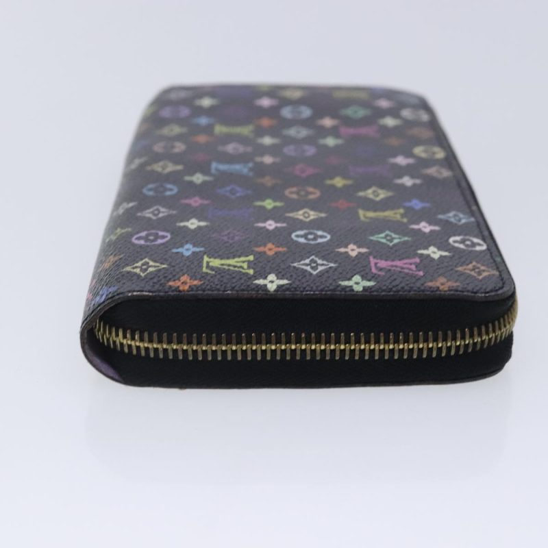 Louis Vuitton Monogram Multicolor Zippy Wallet Black M60243  94121 - Image 4
