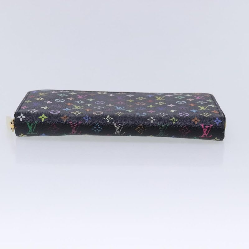 Louis Vuitton Monogram Multicolor Zippy Wallet Black M60243  94121 - Image 6