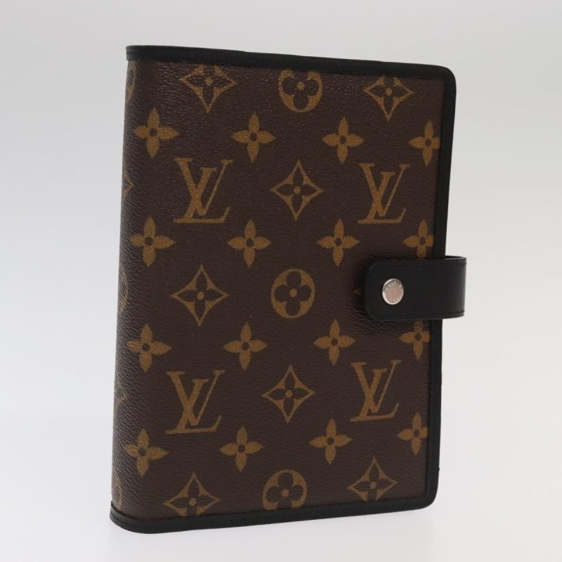 Louis Vuitton Monogram Macassar Agenda MM Day Planner Cover R21084 Auth 94356A - Image 2
