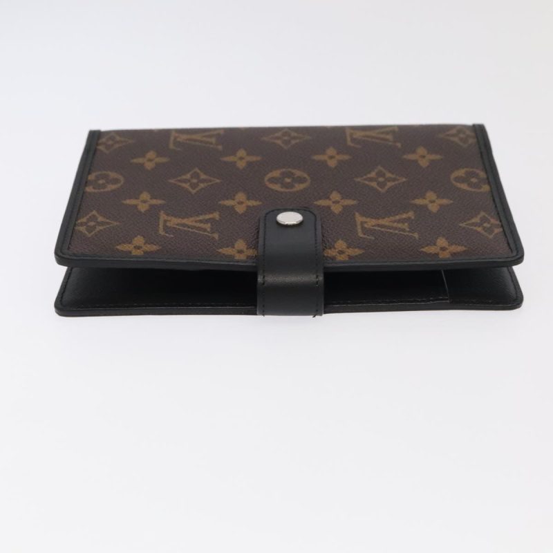Louis Vuitton Monogram Macassar Agenda MM Day Planner Cover R21084 Auth 94356A - Image 4