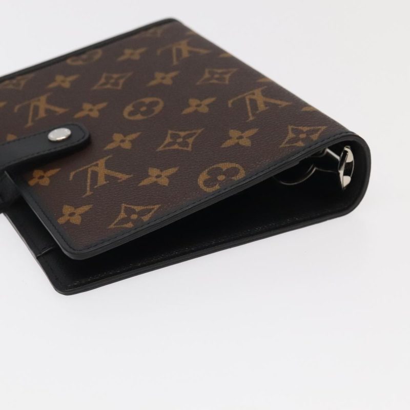 Louis Vuitton Monogram Macassar Agenda MM Day Planner Cover R21084 Auth 94356A - Image 6