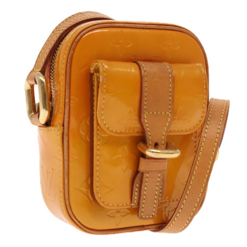 Louis Vuitton Monogram Vernis Christie PM Shoulder Bag Jaune M91110 Auth 94370