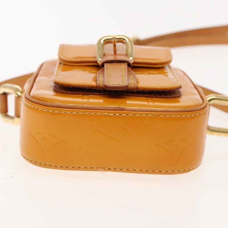 Louis Vuitton Monogram Vernis Christie PM Shoulder Bag Jaune M91110 Auth 94370 - Image 9
