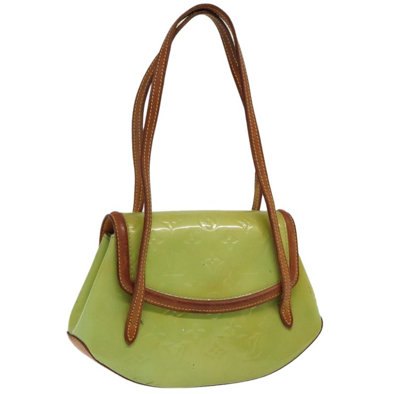 Louis Vuitton Vernis Biscayne Bay PM Shoulder Bag Peppermint M91289 Auth 94907