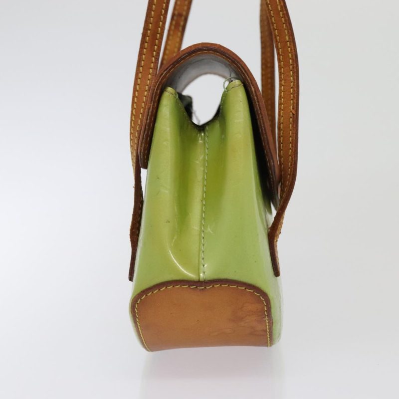 Louis Vuitton Vernis Biscayne Bay PM Shoulder Bag Peppermint M91289 Auth 94907 - Image 4