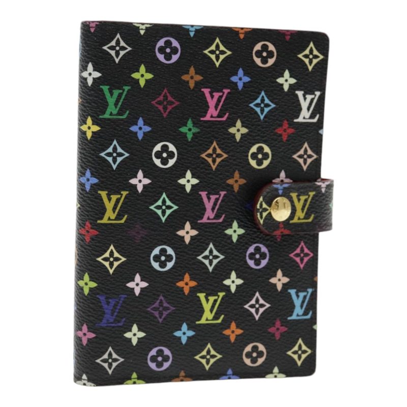 Louis Vuitton Multicolor Agenda PM Day Planner Cover Black R21076  95054