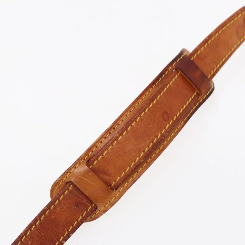 Louis Vuitton Adjustable Shoulder Strap Leather 35.4""-42.9"" Beige Auth 95109 - Image 7