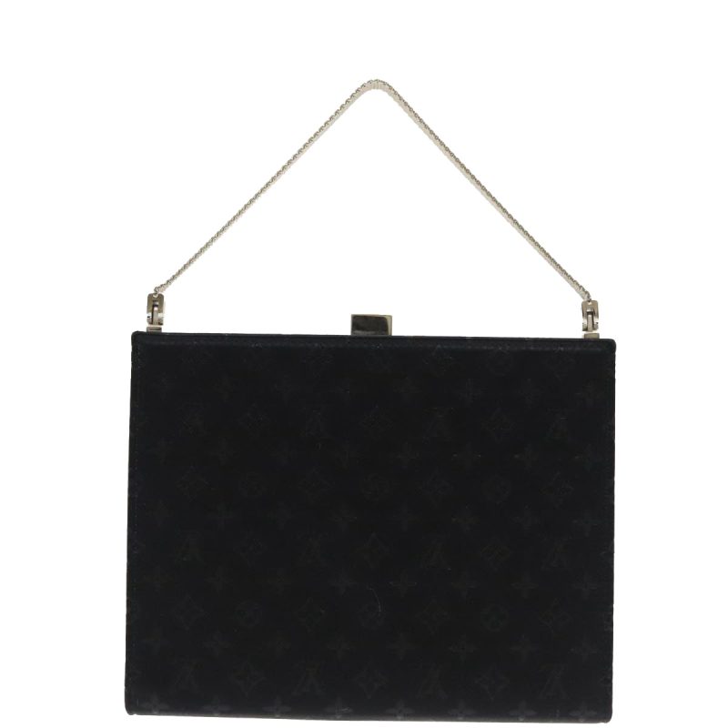 Louis Vuitton Monogram Satin Ange MM Hand Bag Black M92101  95282 - Image 2