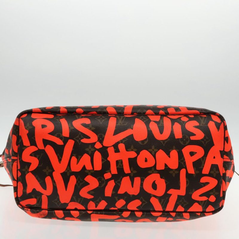 Louis Vuitton Monogram Graffiti Neverfull GM Tote Bag Orange M93702 Auth 95450 - Image 6