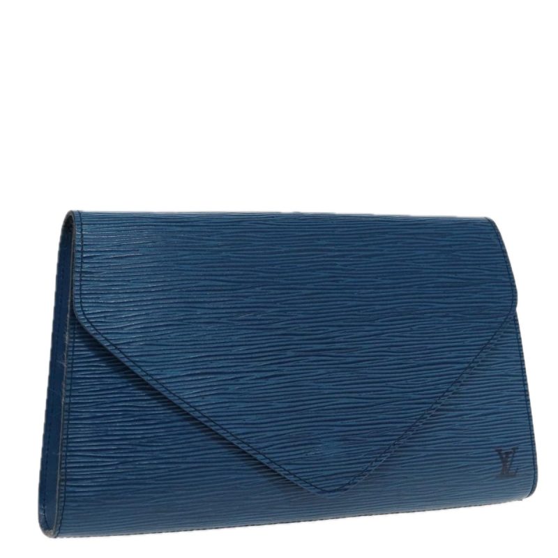 Louis Vuitton Epi Art Deco Clutch Bag Blue M52635  95896