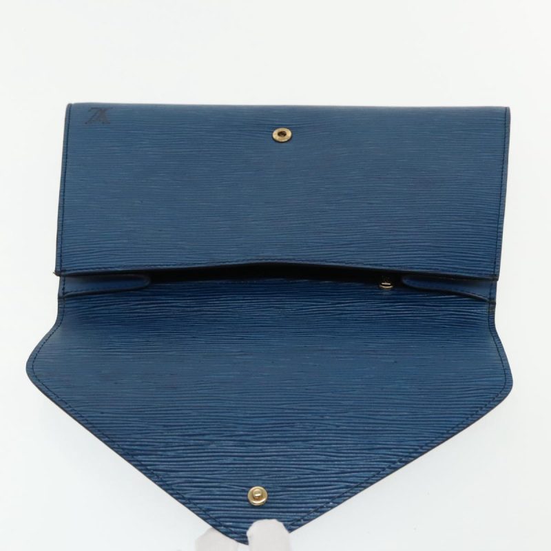 Louis Vuitton Epi Art Deco Clutch Bag Blue M52635  95896 - Image 7