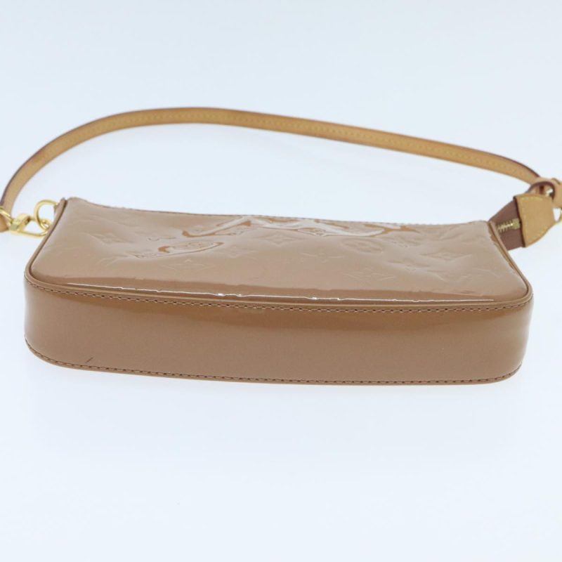 Louis Vuitton Vernis Pochette Accessoires Pouch Rose Velours M91575 Auth 95935 - Image 5