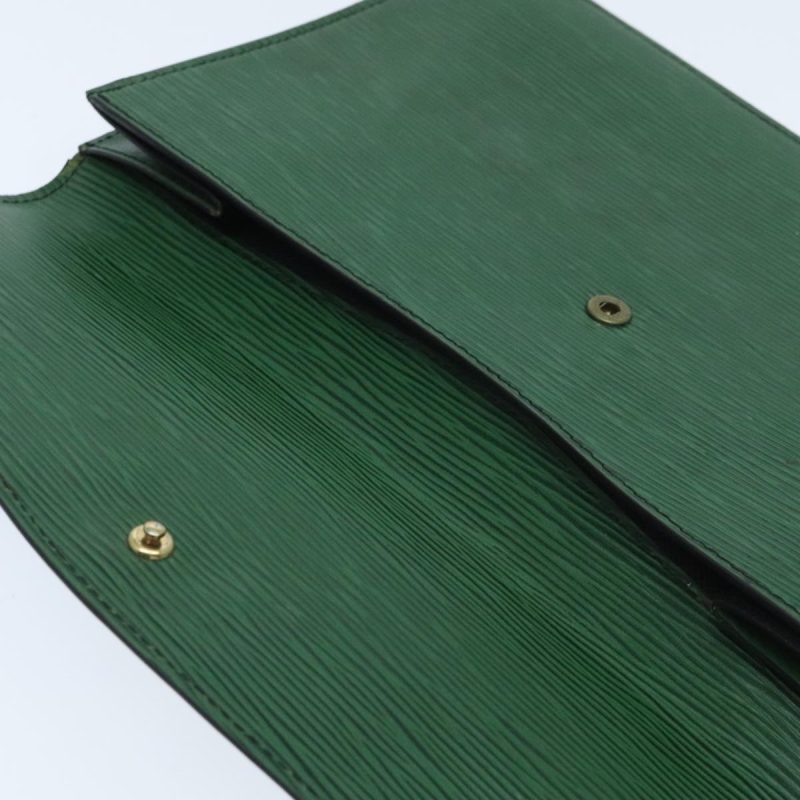 Louis Vuitton Epi Montaigne 27 Clutch Bag Green M52654  95998 - Image 9