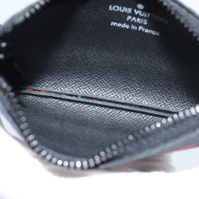 Louis Vuitton Monogram Eclipse Multicolor Pochette Cles Purse M81795 Auth 96003 - Image 10
