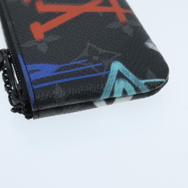 Louis Vuitton Monogram Eclipse Multicolor Pochette Cles Purse M81795 Auth 96003 - Image 4