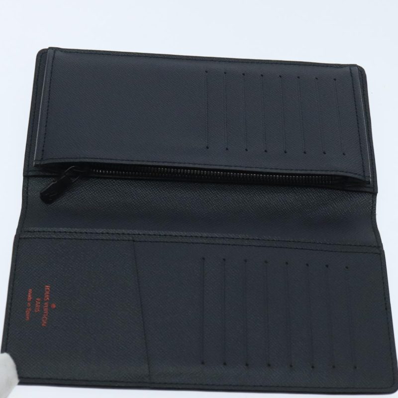 Louis Vuitton Monogram Ink Brazza Portefeuille Wallet Navy M62893 Auth 96045A - Image 9