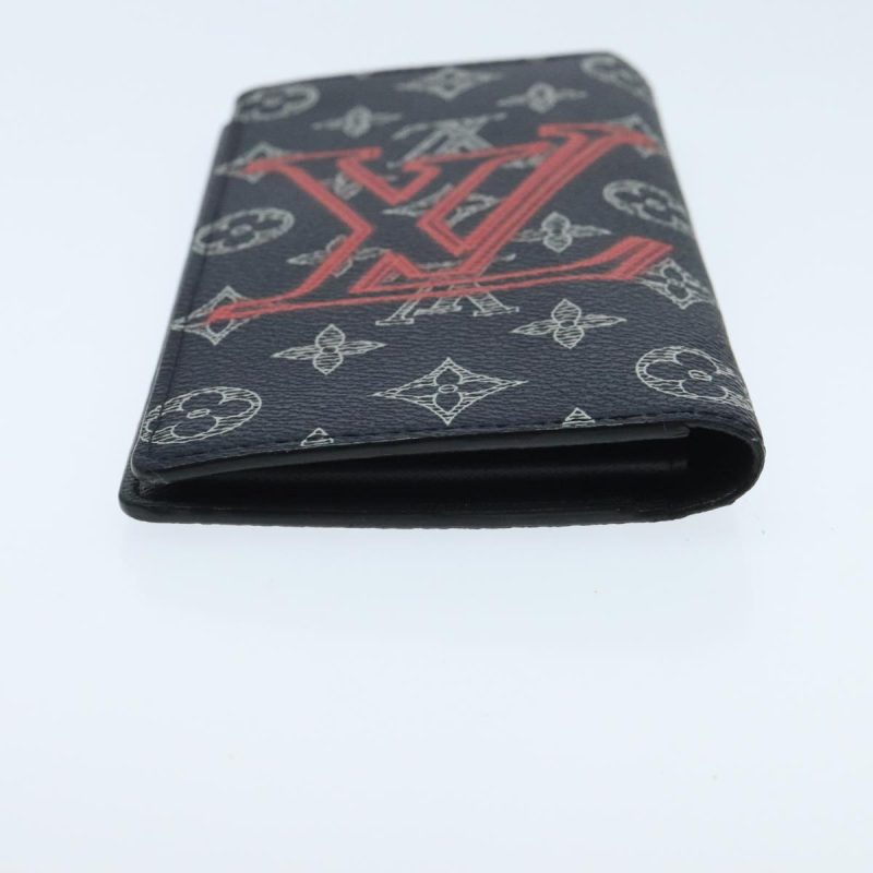 Louis Vuitton Monogram Ink Brazza Portefeuille Wallet Navy M62893 Auth 96045A - Image 3