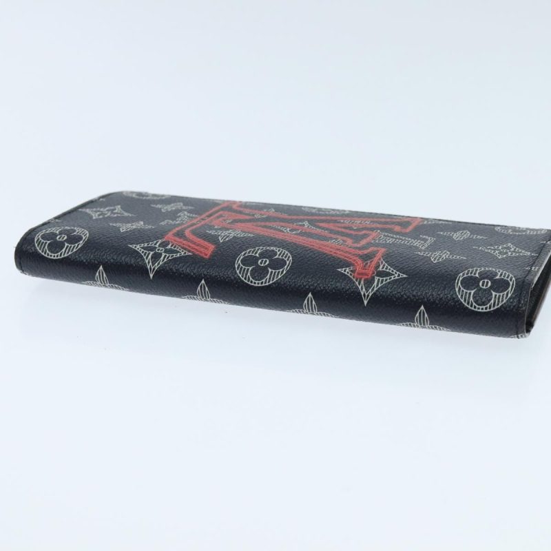 Louis Vuitton Monogram Ink Brazza Portefeuille Wallet Navy M62893 Auth 96045A - Image 6