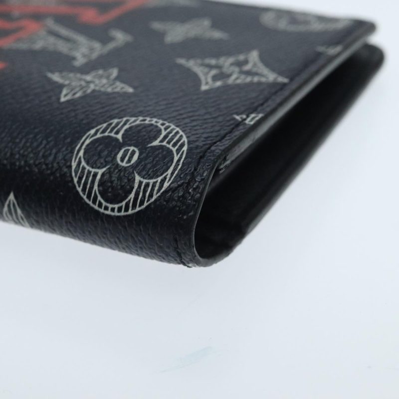 Louis Vuitton Monogram Ink Brazza Portefeuille Wallet Navy M62893 Auth 96045A - Image 7