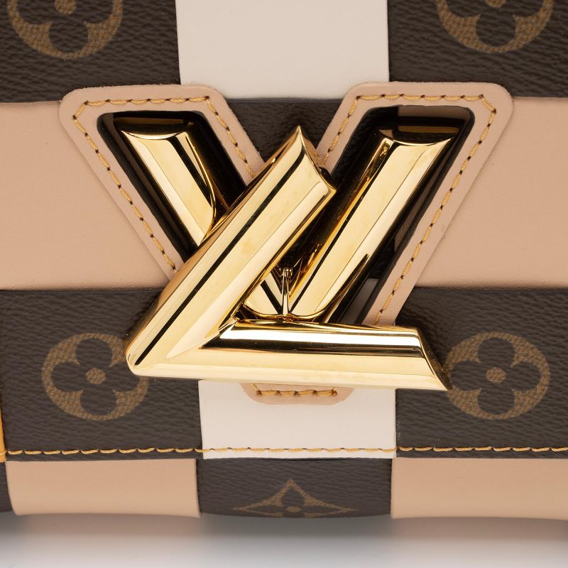 Louis Vuitton Calfskin Check Monogram Twist MM Shoulder Bag (m6U5mW) - Image 9