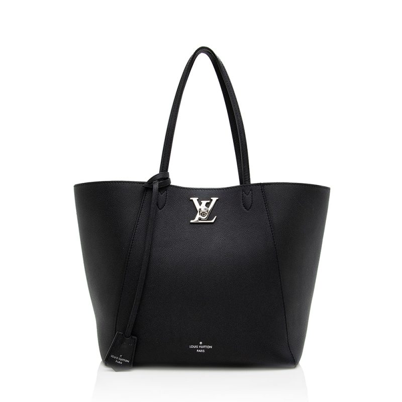 Louis Vuitton Calfskin Lockme Cabas Tote (18506)