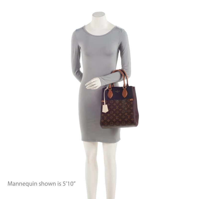 Louis Vuitton Calfskin Monogram Canvas Fold Tote MM (DEf7bl) - Image 5