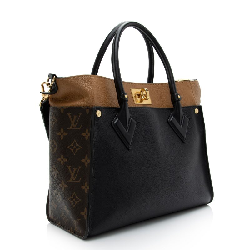 Louis Vuitton Calfskin Monogram Canvas On My Side MM Tote (RiHqE0) - Image 2