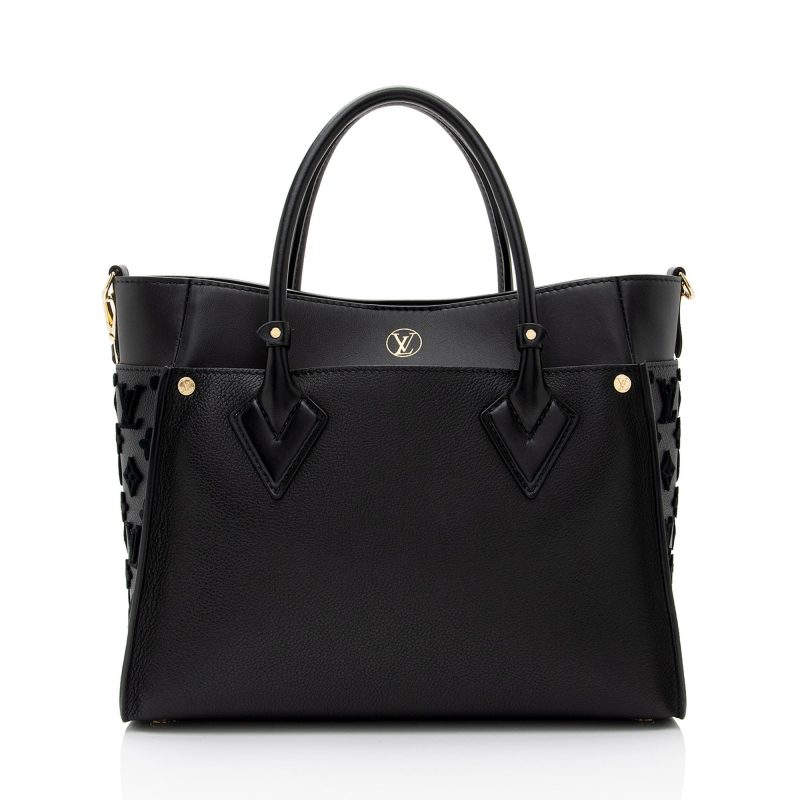 Louis Vuitton Calfskin Tufted Monogram Canvas On My Side MM Tote (rALkar) - Image 3