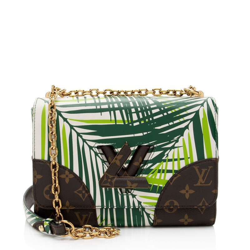 Louis Vuitton Coated Canvas Monogram Palm Twist MM Shoulder Bag (Jqef4T)