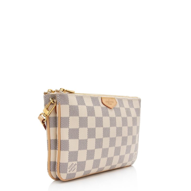 Louis Vuitton Damier Azur Double Zip Pochette (p269jg) - Image 2