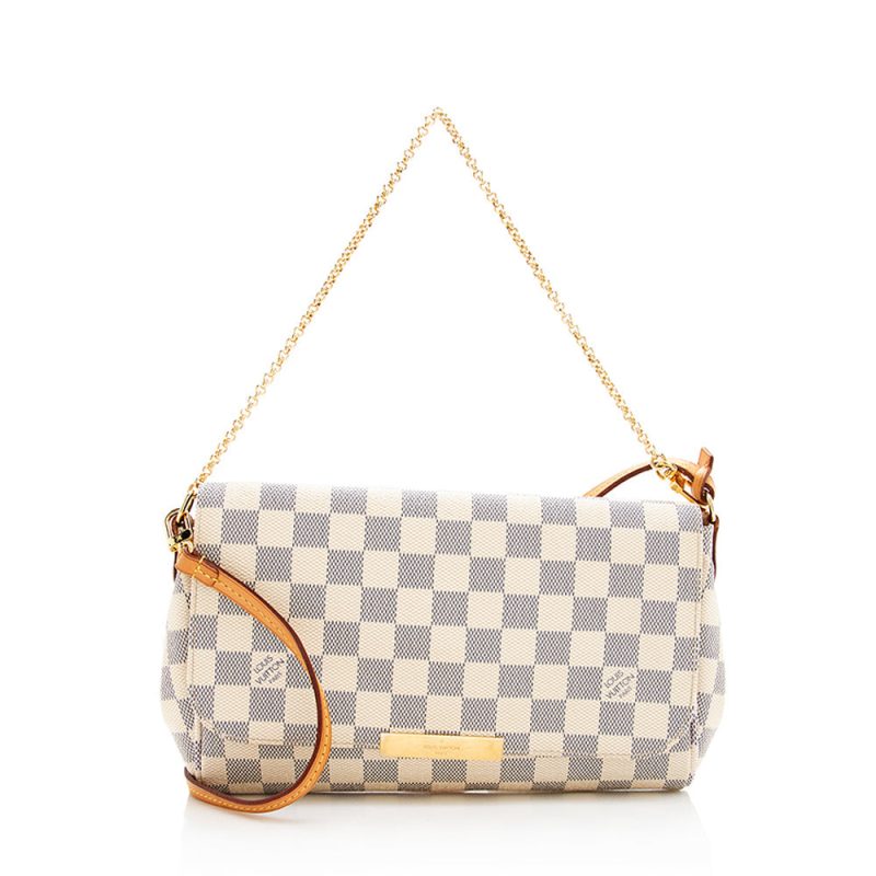 Louis Vuitton Damier Azur Favorite MM Shoulder Bag (18975)