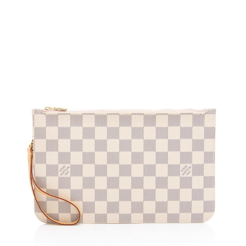 Louis Vuitton Damier Azur Neverfull MM Pochette (QxJx9Q)