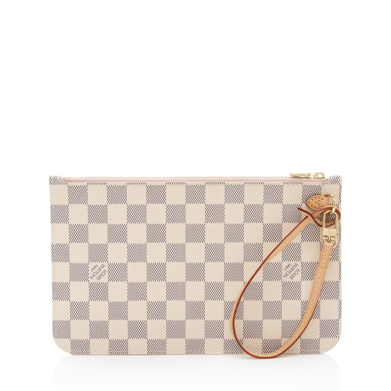 Louis Vuitton Damier Azur Neverfull MM Pochette (9Dt044) - Image 3