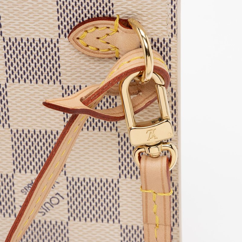 Louis Vuitton Damier Azur Neverfull MM Pochette (9Dt044) - Image 8