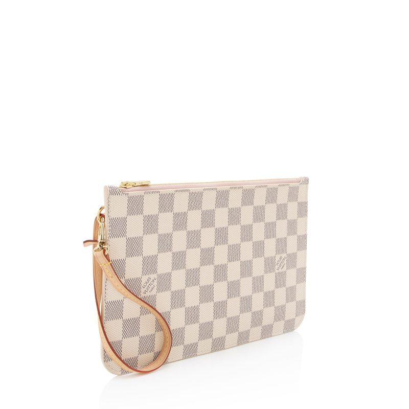 Louis Vuitton Damier Azur Neverfull MM Pochette (9Dt044) - Image 2