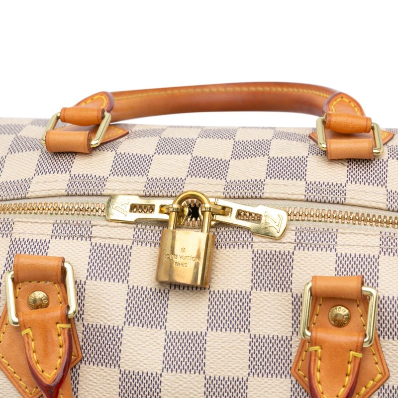 Louis Vuitton Damier Azur Speedy Bandouliere 35 (iCQbEU) - Image 9