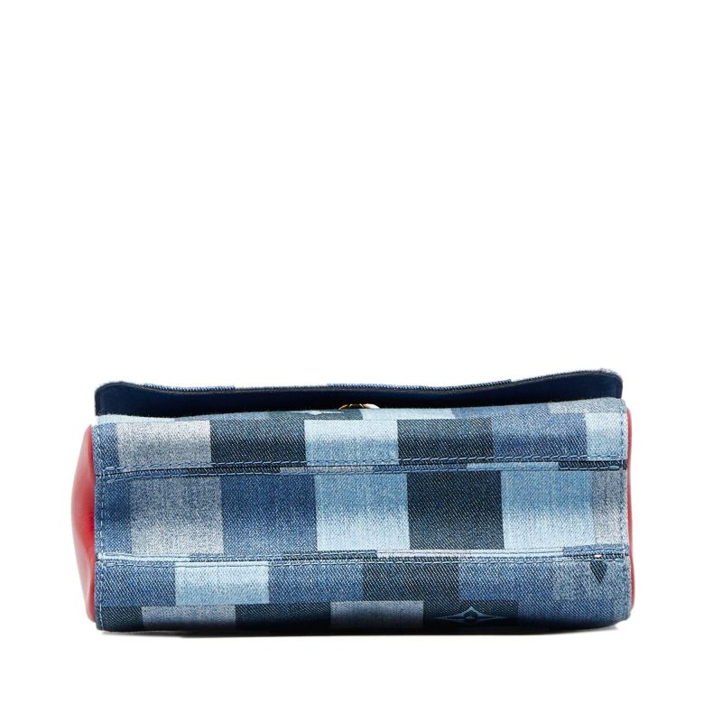 Louis Vuitton Damier Denim Patchwork Twist MM (HeRXdW) - Image 4